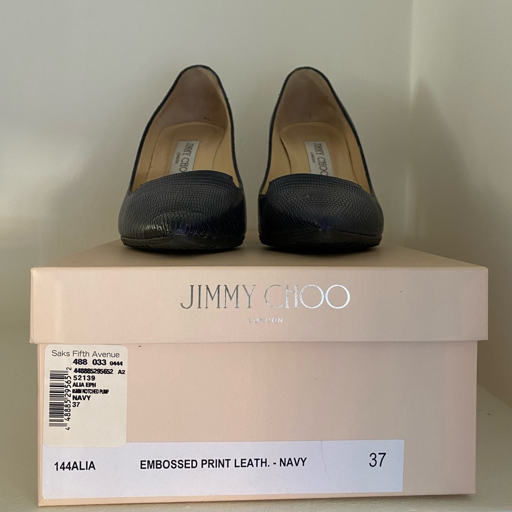 Jimmy Choo embossed leather Alia pump size 37